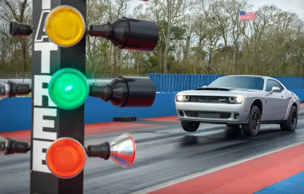 Dodge, Challenger, драг, srt, drag, Demon, Drag Racing, Challenger SRT