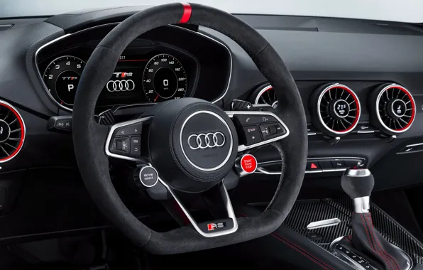 Car, Audi, logo, interior, Audi TT RS