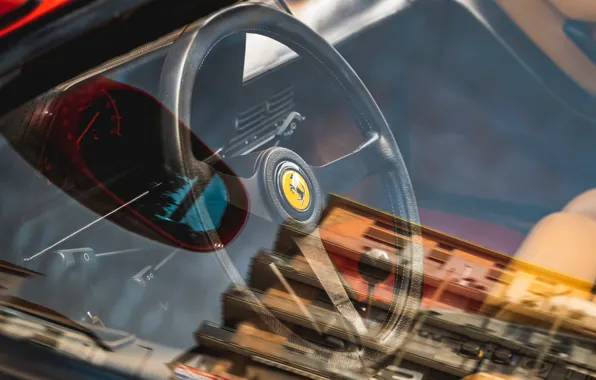 Ferrari, Interior, Wheel, Window, Patrick, Sportscar, Interieur, Oldtimer