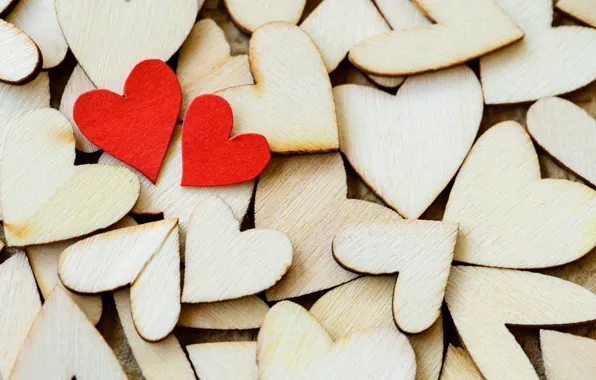 Любовь, дерево, сердце, сердечки, red, love, wood, romantic