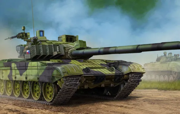 Картинка war, art, painting, tank, Czech T-72M4CZ MBT