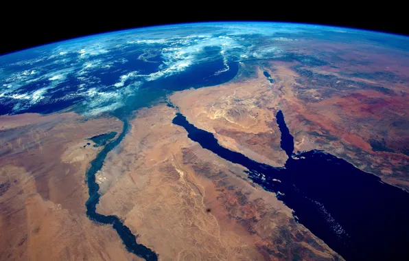 Картинка космос, земля, Египет, Африка