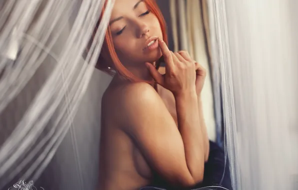 Секси, страсть, губы, обнаженная, лисичка, соблазн, спальня, photographer