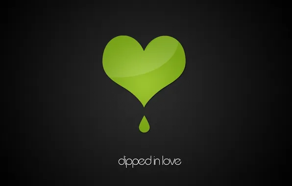 Картинка любовь, полоски, зеленый, черный, Серце