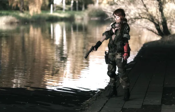 Девушка, косплей, Metal Gear Solid, cosplay, Konami, Kojima Productions, The Phantom Pain, Venom Snake