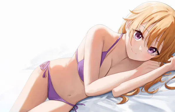 Girl, sexy, cleavage, long hair, boobs, sexy girl, anime, beautiful