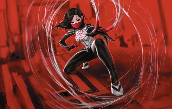 Картинка anime, silk, heroism