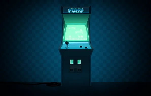 Игра, Illustration, Винтаж, Poro, Arcade, Jessica Oyhenart, Игровой автомат, Аркада