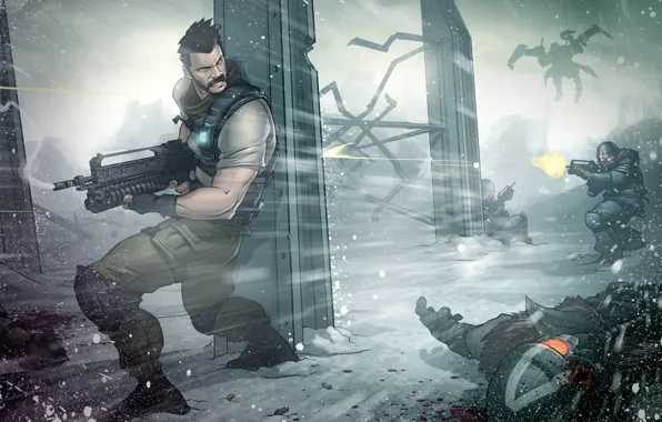 Автомат, art, Killzone 3, patrick brown, Tomas Sevchenko