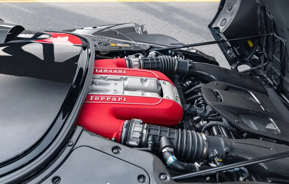 Феррари, Ferrari, суперкар, supercar, единственный экземпляр, 2020, Ferrari Monza SP2, двигатель автомобиля