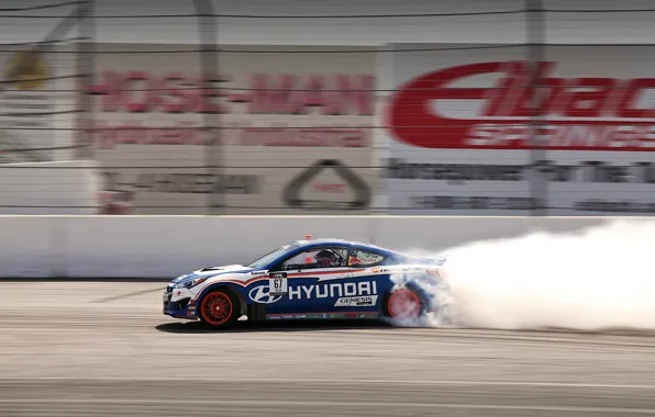 Тюнинг, дым, дрифт, Hyundai, трек, Genesis, хюндай, Coupe RMR