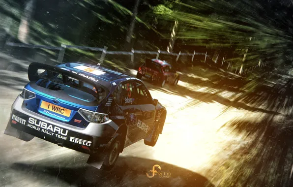 Rally, ралли, subaru impreza, race, субару, Gran Turismo 5, рендер, video game