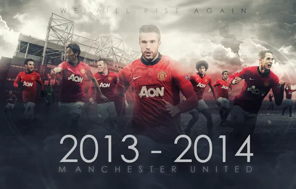 Манчестер юнайтед, Manchester United, Rooney, Old Trafford, Mata, Fellaini, Van Persie, Kagawa