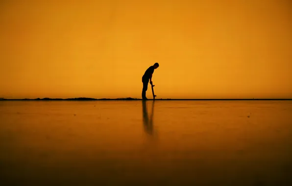 Картинка линии, тень, мужчина, скейтборд