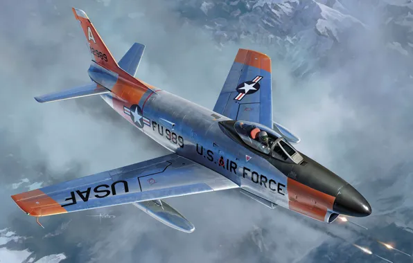 США, истребитель-перехватчик, Auletta, US Airforce, F-86D Dog Sabre