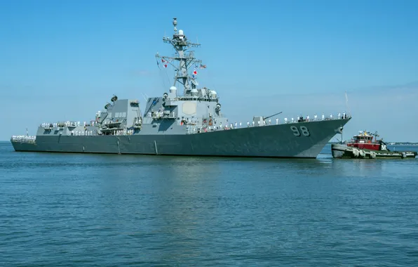 Скачать обои эсминец, ВМС США, USS Forrest Sherman, DDG-98, раздел ...