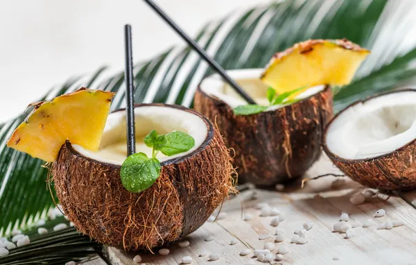 Картинка кокос, коктейль, напиток