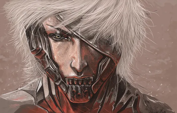 Картинка лицо, raiden, Metal Gear Rising: Revengeance, mgr