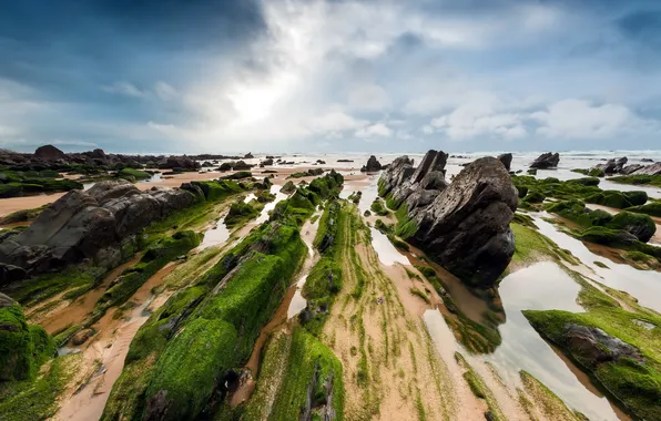 Море, пейзаж, камни