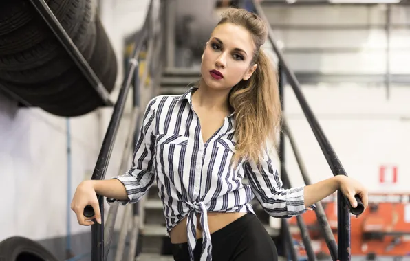 Взгляд, лицо, рубашка, ANNA
