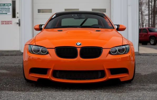 Orange, E92, M3, Front view