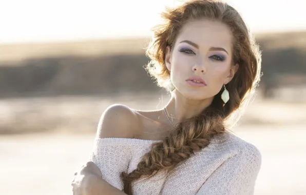 Картинка girl, model, braid, Sweetheart
