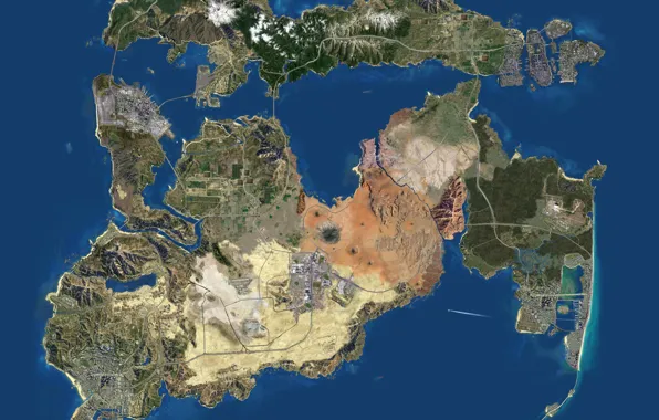 Карта, GTA, Map, Grand Theft Auto