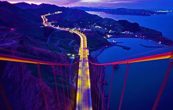 Мост, Калифорния, Золотые Ворота, США, Марин Каунти