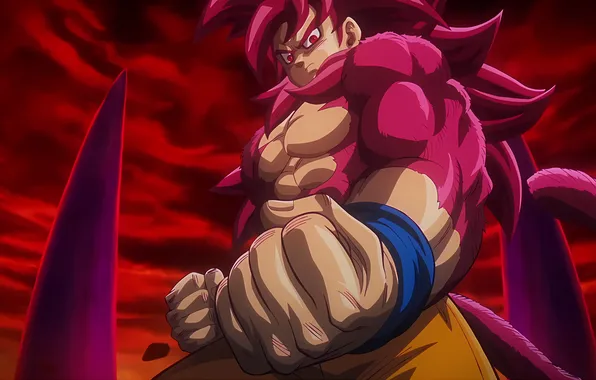 Goku, dragon ball daima, super saiyan 4 daima