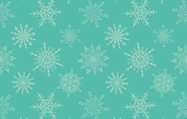 Снежинки, фон, узор