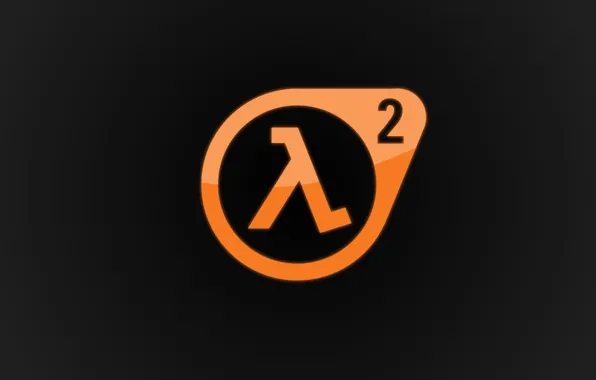 Логотип, Half-Life 2, Valve, Logo, лямбда, orange, Game, Lambda