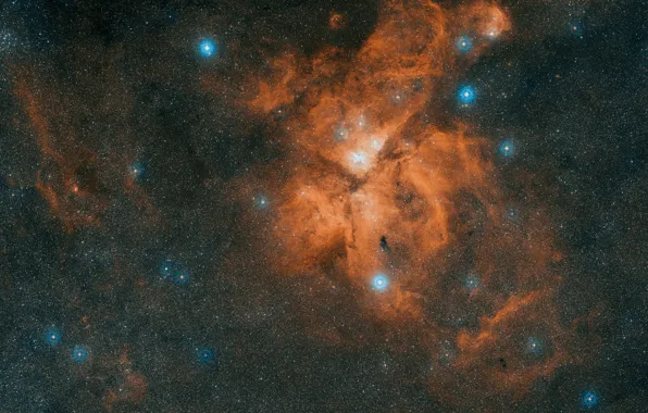Картинка звезды, туманность, вселенная, киль, ngc 3372