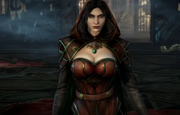 Грудь, девушка, плащ, Castlevania, Lords of Shadow, Camilla