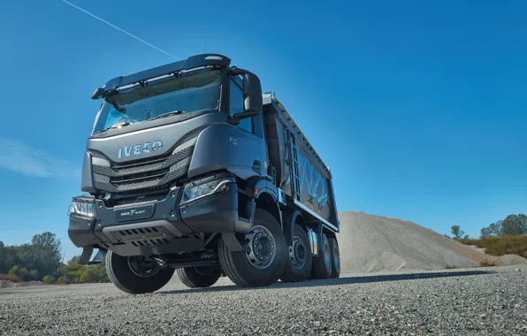 Грузовик, Серый, Grey, Truck, Самосвал, 8x4, Iveco, Ивеко