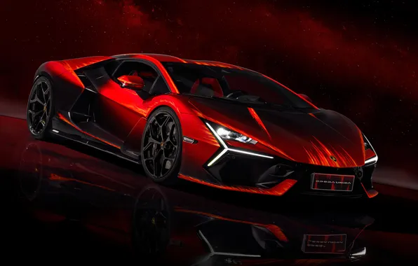 Картинка car, Lamborghini, supercars, red cars, Lamborghini Revuelto, italian cars, low light