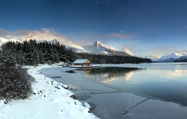 Пейзаж, горы, озеро