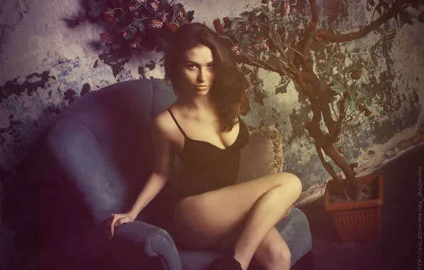 Взгляд, девушка, секси, желание, губы, бельё, ножки, photographer