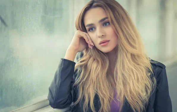 Girl, Eyes, Window, Blond, Sight