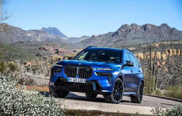 BMW, Blue, Front, Mountain, Side, Road, xDrive, 2022