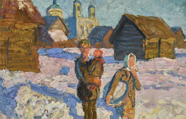 Акварель, TO THE BATHHOUSE, Alexei and Sergei Tkachev B., 1921 - 1925