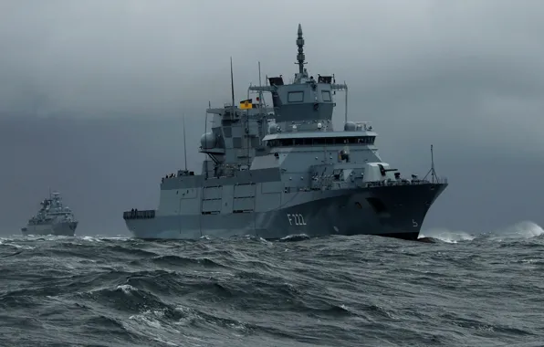 Корабли, Германия, Гамбург, боевые, фрегаты, ВМС, Баден