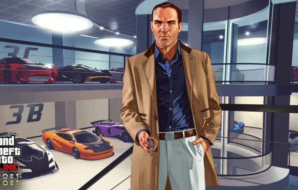 Картинка машины, гараж, gta, Grand Theft Auto V, Gta 5, Gta online, IMPORT/EXPORT