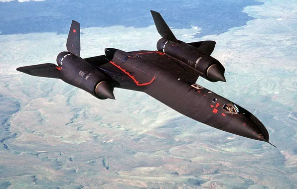 Картинка black, airplane, Blackbird, SR-71, fast