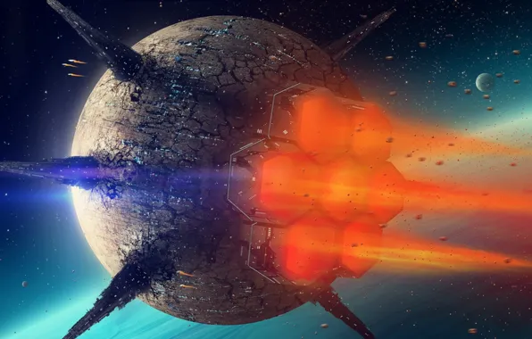 Flame, stars, planets, harbinger of destruction