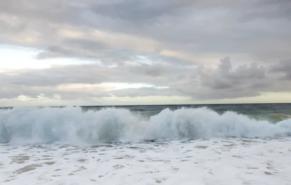 Песок, море, волны, пляж, лето, небо, summer, beach