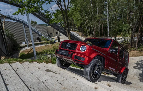 Красный, Mercedes-Benz, внедорожник, 4x4, G-Class, тесты, 2019