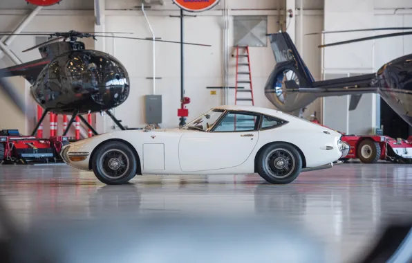 Белый, ангар, white, sportcar, japan, 1967, 2000GT, TOYOTA