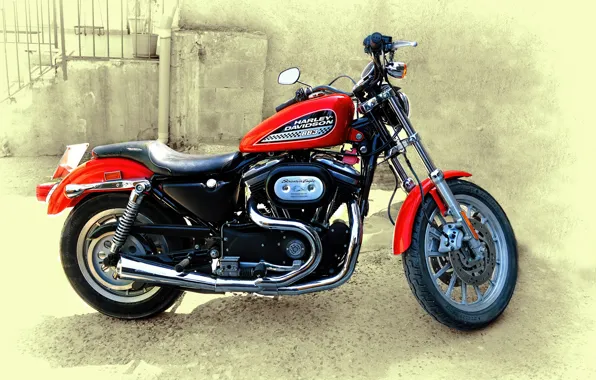 Фон, мотоцикл, Harley Davidson 883