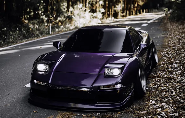 Картинка Honda, Front, Road, Violet, NSX, Stance, Face, Honda NSX