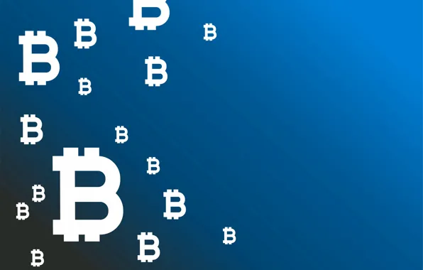 Синий, фон, лого, logo, blue, fon, bitcoin, биткоин
